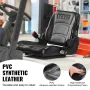Universal Forklift Seat, Fold Down Tractor Seat with Adjustable Angle Back, Micro Switch and Retractable Seatbelt, 6.3-13.4 inch