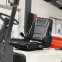 Universal Forklift Seat, Fold Down Tractor Seat with Adjustable Angle Back, Micro Switch and Retractable Seatbelt, 6.3-13.4 inch