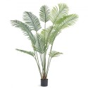 Artificial Palm Tree, 1.8mTall Faux Plant, Secure PE Material & Anti-Tip Tilt Protection Low-Maintenance Plant, Lifelike Green