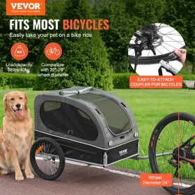 Dogcykeltrailer, understøtter op til 88 lbs