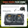 Dog Bike Trailer, Supports up to 88 lbs, Pet Cart Bicycle Carrier, Easy Folding Frame with Quick Release Wheels, Universal Bicyc