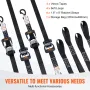 Ratchet Bind Down Straps (4PK), 5208 lb Max Break Strength