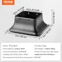 101.6x101.6mm Post Base 4Pcs, Internal 91x91mm Heavy Duty Powder-Coated Steel Post Bracket Fit for Standard Wood Post Anchor, De