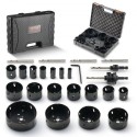 Hole Saw Kit, 18 PCS Saw Blades, 6 Drill Bits, 1 Hex Wrench, Bi Metal M42 Hole Saw Set with Carrying Case, General Purpose Size