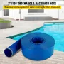 Udløbsslange, 2" x 105', PVC-stof flad slange, kraftig
