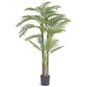 Artificial Gold Cane Palm Tree, 2m Tall Faux Plant, PE Material & Anti-Tip Tilt Protection Low-Maintenance Plant, Lifelike
