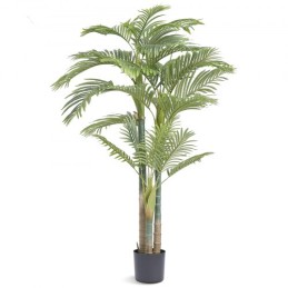 Artificial Gold Cane Palm Tree, 2m Tall Faux Plant, PE Material & Anti-Tip Tilt Protection Low-Maintenance Plant, Lifelike