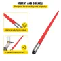 Hay Spear 32" Bale Spear 1350 lbs Capacity, Bale Spike Quick Attach Square Hay Bale Spears 1.4" Wide, Red Coated Bale Forks, Bal