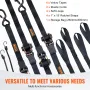 Ratchet Tie Down Straps (4PK), 2200 lb Max Break Strength, Includes 4 Premium 1" x 15' Rachet Tie Downs with Padded Handles, for