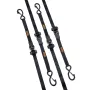 Ratchet Tie Down Straps (4PK), 2200 lb Max Break Strength, Includes 4 Premium 1" x 15' Rachet Tie Downs with Padded Handles, for