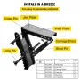 Backhoe Excavator Thumb Attachments, 36 inch Adjustable Extreme Weld On Backhoe Thumb Hoe Clamp 1/2 Inch Teeth Thick Steel Plate