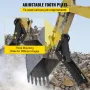Backhoe Excavator Thumb Attachments, 36 inch Adjustable Extreme Weld On Backhoe Thumb Hoe Clamp 1/2 Inch Teeth Thick Steel Plate