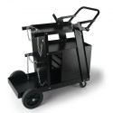 Welding Cart, 2-Tier 4 Drawers Welder Cart with 265 LBS Weight Capacity, 360Â° Swivel Wheels, Tank Storage Safety Chains, Heavy