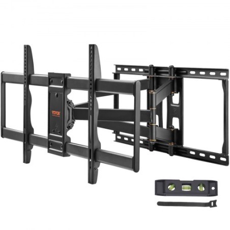 Full Motion TV Mount Fits for Most 37-90 inch TVs, Swivel Tilt Horizontal Adjustment TV Wall Mount Bracket with 4 Articulating