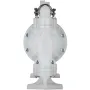 Air-Operated Double Diaphragm Pump 25.4mm(1 inch) Inlet/Outlet 113 L/min(30GPM) Polypropylene Max 7 bar(100PSI) for Chemical and