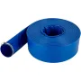 Discharge Hose, 101.6 mm x 32 m, PVC Lay Flat Hose, Heavy Duty Backwash Drain Hose with Clamps, Weather-proof & Burst-proof, Ide
