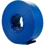 Discharge Hose, 101.6 mm x 32 m, PVC Lay Flat Hose, Heavy Duty Backwash Drain Hose with Clamps, Weather-proof & Burst-proof, Ide