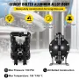 Air-Operated Double Diaphragm Pump 1 inch Inlet Outlet Aluminum 35 GPM Max 120PSI, Nitrile Diaphragm, QBY4-25L-1inch-35