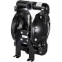 Air-Operated Double Diaphragm Pump 1 inch Inlet Outlet Aluminum 35 GPM Max 120PSI, Nitrile Diaphragm, QBY4-25L-1inch-35