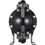 Air-Operated Double Diaphragm Pump 1 inch Inlet Outlet Aluminum 35 GPM Max 120PSI, Nitrile Diaphragm, QBY4-25L-1inch-35