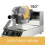 Rotated Commercial Round Waffle Maker Nonstick Electric Rotating Egg Waffle Maker Machine Stainless Steel Temperature and 