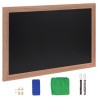 Magnetic Chalk Board, Hanging Message Signs with Chalks & Eraser, Vintage Wooden Chalkboard Sign, Rustic Brown Framed Calendar