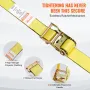 Ratchet Tie Down Straps (8PK), 1995.8 kg Break Strength, E-Track Endless Ratchet with 8 Premium 0.05 m x 4.6 m Rachet Tie Downs 