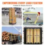 Ratchet binder stropper (8pk), 4400 lb pausestyrke, e-track