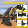 Hydraulic Backhoe Thumb, 45.72 cm 12.70 mm Thickness Heavy Duty Excavator Thumb, Black Steel Weld On Thumb Attachments with Hydr