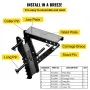 Hydraulic Backhoe Thumb, 45.72 cm 12.70 mm Thickness Heavy Duty Excavator Thumb, Black Steel Weld On Thumb Attachments with Hydr