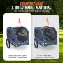 Dog Bike Trailer, Supports up to 100 lbs, Pet Cart Bicycle Carrier, Easy Folding Frame with Quick Release Wheels, Universal Bicy