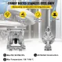 Air-Operated Double Diaphragm Pump, Inlet & Outlet, Stainless Steel Body, 11.36 L/min, PTFE Diaphragm Pneumatic Transfer Pump fo