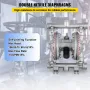 Air-Operated Double Diaphragm Pump, Inlet & Outlet, Stainless Steel Body, 11.36 L/min, PTFE Diaphragm Pneumatic Transfer Pump fo
