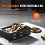 Vendbar grill/grill, 9,7 "X16.7" Forkastet støbejernsgulv