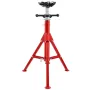 Pipe Jack Stand, Model V-Head 1107A Head High Folding Pipe Stand, Steel Jack Stands, 2 Ton Capacity Pipe Stand, 28-inch to 51.5-