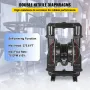 Air-Operated Double Diaphragm Pump, 2 inch Inlet & Outlet, Aluminum Alloy Body, 75 GPM & Max 120PSI, Nitrile Diaphragm Transfer 