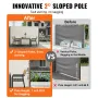 Retractable Side Awning, 71''x 138'' Outdoor Privacy Screen, 180g Polyester Water-proof Retractable Patio Screen, UV 30+ Room Di