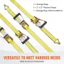 Ratchet Bind Down Straps (4PK), 10000 lb Break Strength, Double