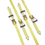 Ratchet Tie Down Straps (4PK), 10000 lb Break Strength, Double J Hook Includes 4 Premium 2" x 27' Rachet Tie Downs with Padded H