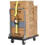 Ratchet Tie Down Straps (4PK), 10000 lb Break Strength, Double J Hook Includes 4 Premium 2" x 27' Rachet Tie Downs with Padded H