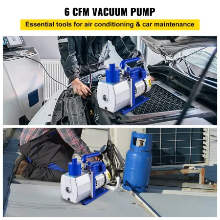 6 CFM 1/2 HP refrigeration vacuum pump,2 Stage Air Vacuum Pump AC Refrigeration Kit,Vacuum Forming Refrigeration Vacuum Packing,