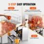 Kommerciel orange juicer -maskine 120W juice Squeezer Extractor