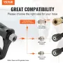 Short Pressure Washer Gun, 5000 PSI High Power Washer Spay Gun, M22-14 mm / M22-15 / 3/8'' Inlet & 1/4'' Outlet Hose Connector F
