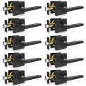 Privacy Door Handle 10 PCS Matte Black Square Door Lever Interior Keyless