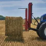 Hay Spear 49" Bale Spear 3000 lbs Capacity, Bale Spike Quick Attach Square Hay Bale Spears, Red Coated Bale Forks, Bale Hay Spik