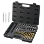 48-Piece Bolt Extractor Screw Extractor Set, with 13 PCS Bolt Extractor Set, 19 PCS Screw Extractors, 16 PCS Reverse HSS Drill B
