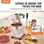 Kommerciel burger Patty Maker, Hamburger Beef Patty Maker med 3