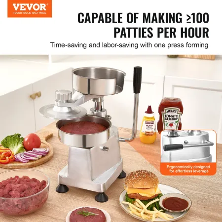 Kommerciel burger Patty Maker, Hamburger Beef Patty Maker med 3