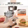 Commercial Burger Patty Maker, Hamburger Beef Patty Maker with 3 Convertible Mold(4/5/6-inch), Heavy Duty Stainless Steel Burger