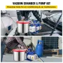 5.7 L(1.5 Gallon) 28 L/min(3 CFM) 186W(1/4HP) Vacuum Chamber , Refrigerant Vacuum Pump HVAC Single Stage Vacuum Pump Air C
